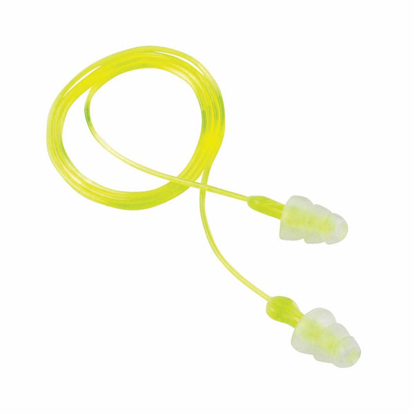 Peltor Sport Tri-Flange Corded Reusable Earplugs, 3-Pair Per Pack