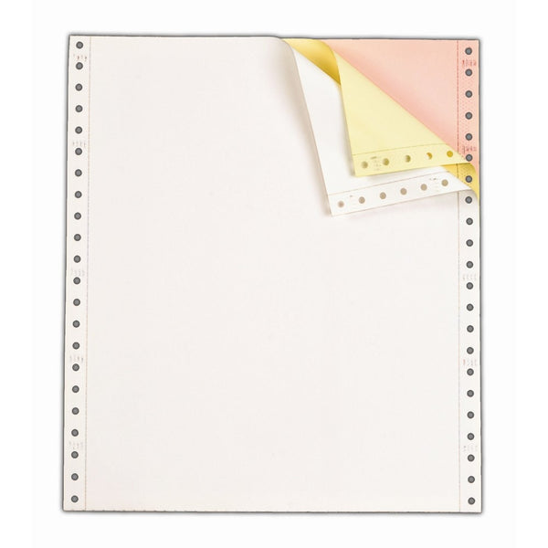 TOPS Continuous Computer Paper, 3-Part Carbonless, Removable 0.5 Inch Margins, 9.5 x 11 Inches, 1100 Sheets, White/Canary/Pink (55179)