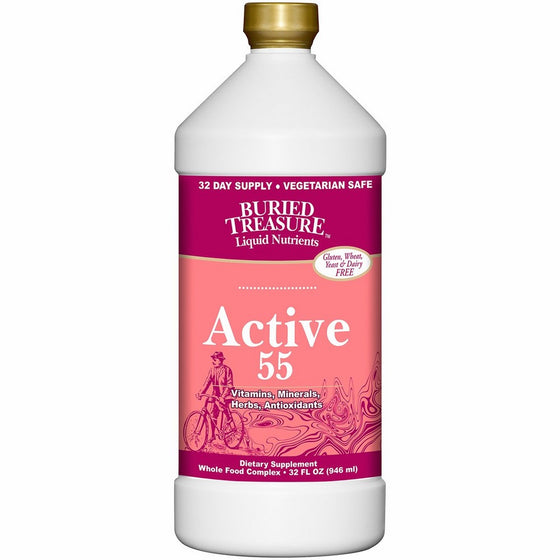 Buried Treasure Active 55 Plus Daily Vitamins Minerals Antioxidants and Herbal Blend for Active Adults 32 oz