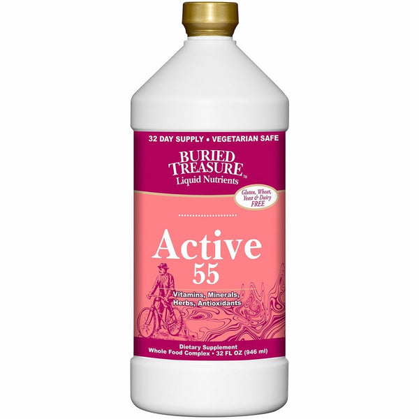 Buried Treasure Active 55 Plus Daily Vitamins Minerals Antioxidants and Herbal Blend for Active Adults 32 oz