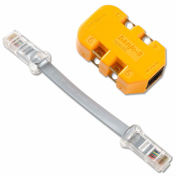 Fluke Networks 10230101 8-Wire In-Line Modular Adapter with K-Plug