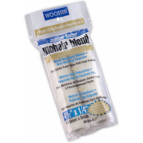 Wooster Brush RR304-4-1/2 Jumbo-Koter Mohair Blend Roller 1/4-Inch Nap, 2 Pack, 4-1/2-Inch