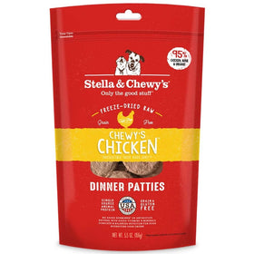 Stella & Chewy's Freeze-Dried Raw Chewy's Chicken Dinner Patties Grain-Free Dog Food, 5.5 oz bag