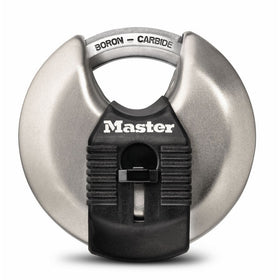Master Lock Padlock, Magnum Stainless Steel Discus Lock, 2-3/4 in. Wide, M40XD