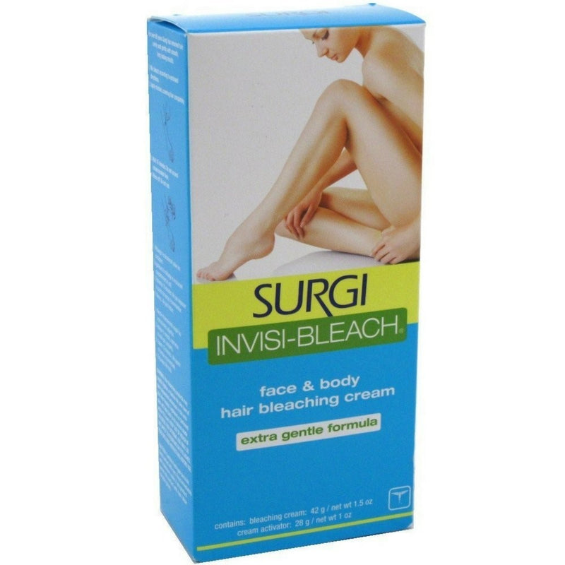 Surgi Invisi-Bleach Face & Body Hair Bleaching Cream 1.5 oz (Pack of 3)