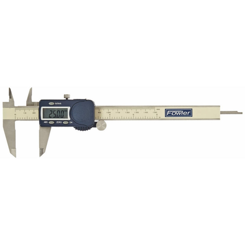 Fowler 54-101-150-2 Xtra-Value Cal Electronic Caliper, Stainless Steel, 0 to 6"/0 to 150mm Measuring Range, 0.0005"/0.01mm Resolution, LCD