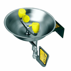 Speakman SE-490 Traditional Series Wall-Mounted Emergency Eye and Face Wash, Stainless Steel Bowl
