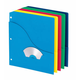 Pendaflex 32900 Slash Pocket Project Folders, Jacket, Letter, Five Colors, 10/Pack