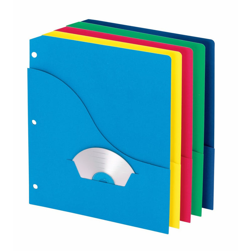 Pendaflex 32900 Slash Pocket Project Folders, Jacket, Letter, Five Colors, 10/Pack