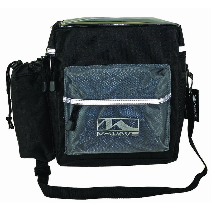 M-Wave Bicycle Cycling Handlebar Bag, Black/Grey