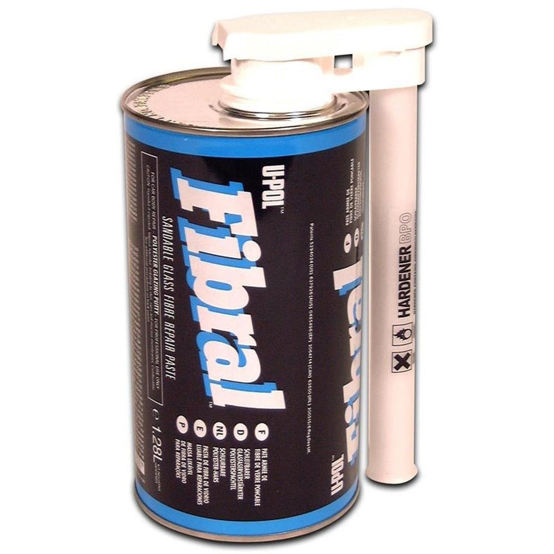 U-Pol Products 0717 FIBRAL Sandable Glass Repair Fiber Paste - 1.28 Liter
