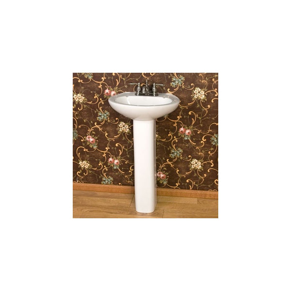 Barclay 3-201WH Hampshire 450 Pedestal Lavatory in White