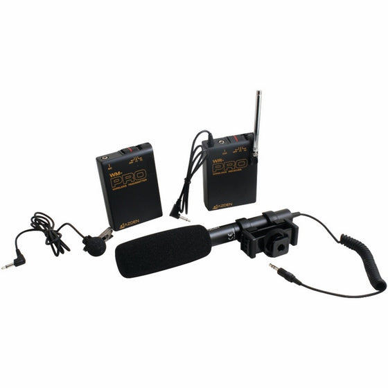 Azden WHD-PRO Wireless/Shotgun Microphone Audio Kit for DSLR (Black)