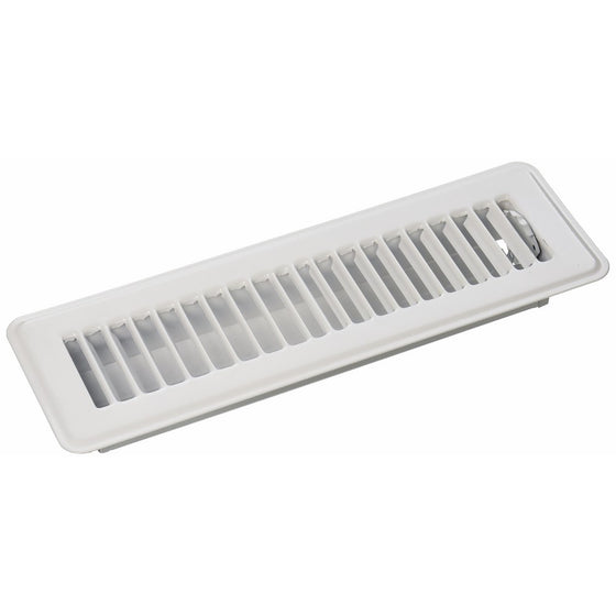 MINTCRAFT FR01-2X10W White Floor Register, 2 X 10-Inch