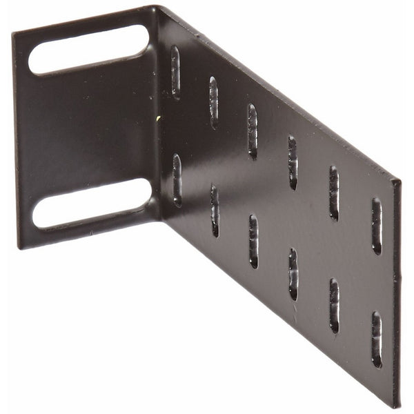 BUD Industries CM-1223 14 Gauge Steel Cable Bracket, 3-1/2" Length x 1-3/4" Width, Black Finish, for Electronics Enclosure