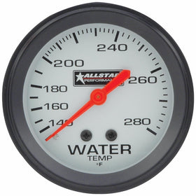 Allstar ALL80096 2-5/8" Diameter 140-280 Degree F Mechanical Water Temperature Gauge with Allstar Logo
