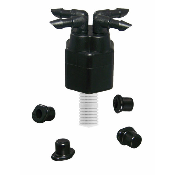 Mister Landscaper MLA-4RA4 4 Way Sprinkler Drip Converter with 4 Caps