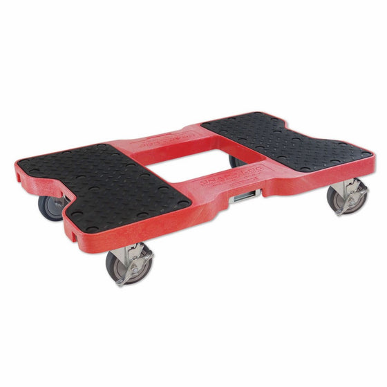 SNAP-LOC DOLLY RED (USA!) with 1,500 lb. capacity, steel frame, strap option, 4 inch casters