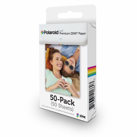 Polaroid 2x3 Premium ZINK Zero Photo Paper 50-Pack - Compatible with Polaroid Snap/SnapTouch Instant Print Digital Cameras & Polaroid ZIP Mobile Photo Printer