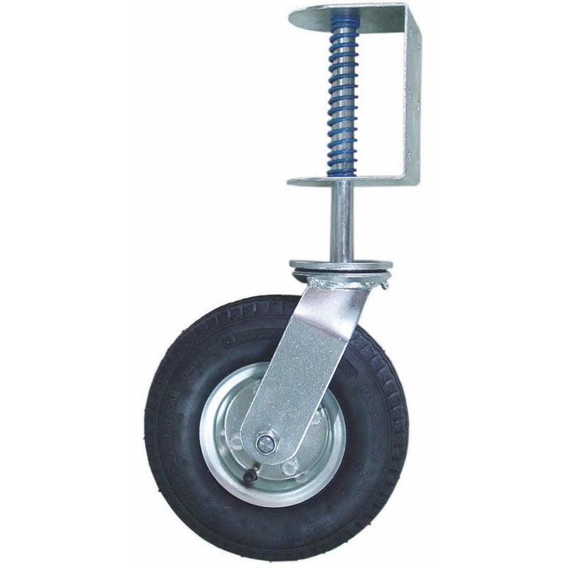Shepherd Hardware 9798 8-Inch Pneumatic Spring-Loaded Gate Caster, 200-lb Load Capacity and Universal Mount