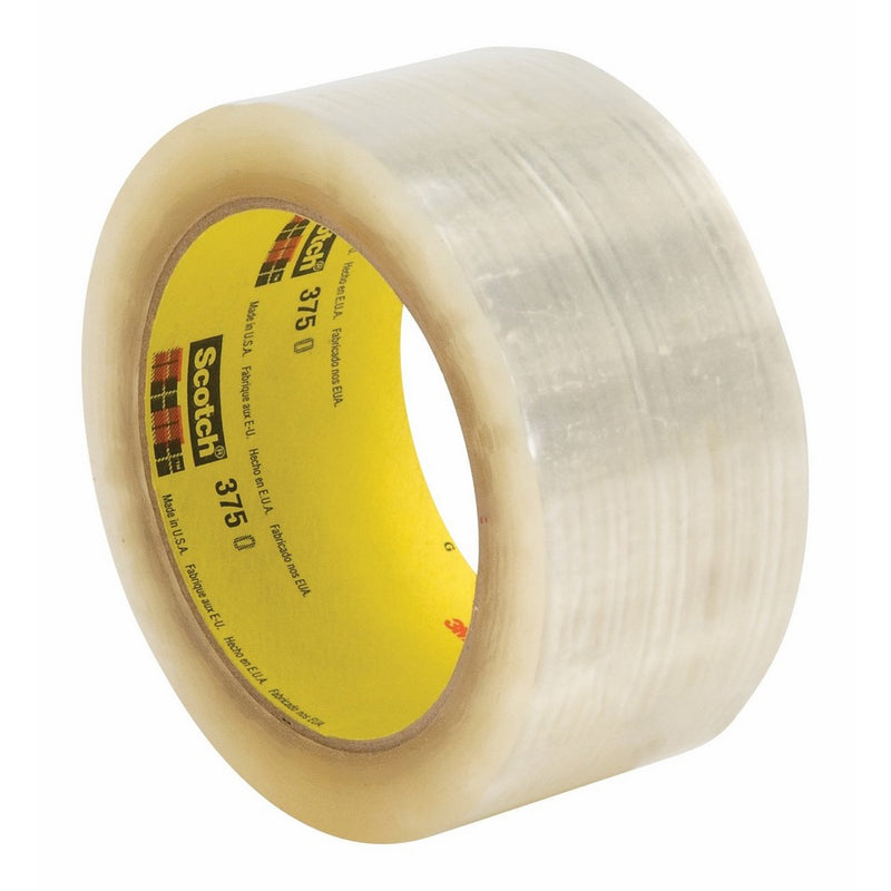 Scotch Box Sealing Tape 375 Clear, 72 mm x 50 m, High Performance, Conveniently Packaged (Pack of 1)