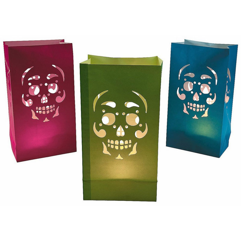 Day Of The Dead Luminary Bags - 12ct