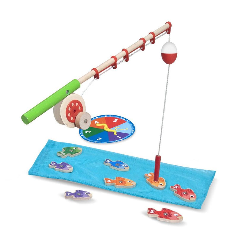 Melissa & Doug Catch & Count Wooden Fishing Game With 2 Magnetic Rods