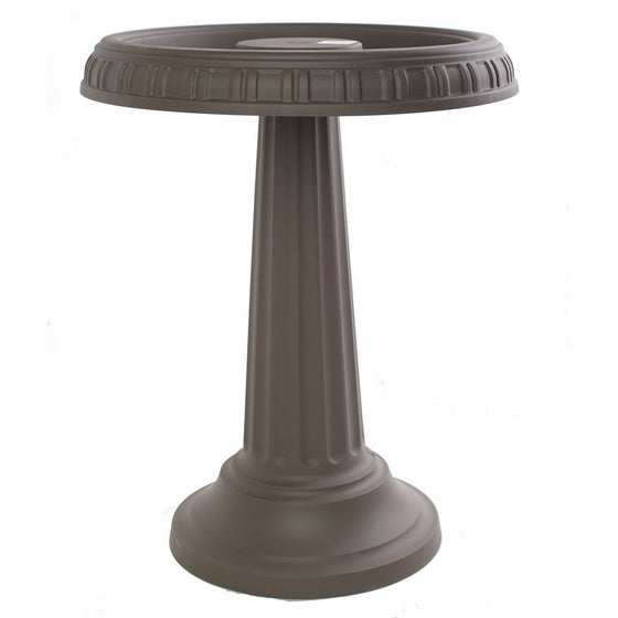 Bloem Grecian Bird Bath with Pedestal, 24" x 19", Peppercorn (BB2-60)