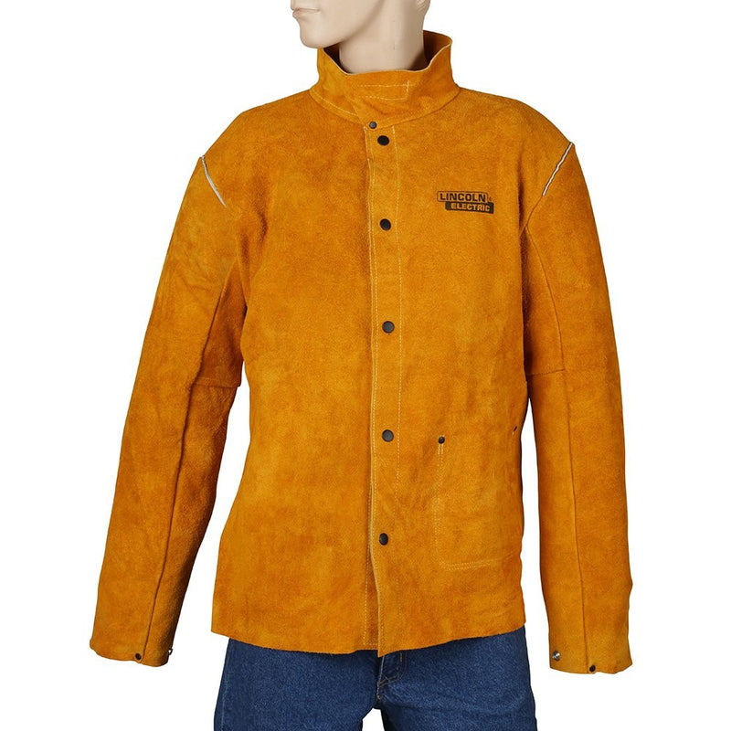 Lincoln Electric Brown XX-Large Flame-Resistant Heavy Duty Leather Welding Jacket