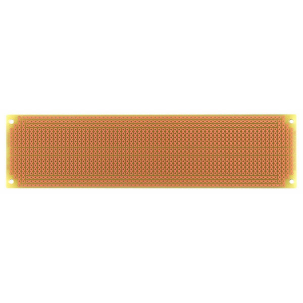 SB830 Solderable PC BreadBoard, 1 Sided PCB, matches 830 tie-point breadboard with Power Rails, 7.25 x 1.85in (184.2 x 47.0mm)