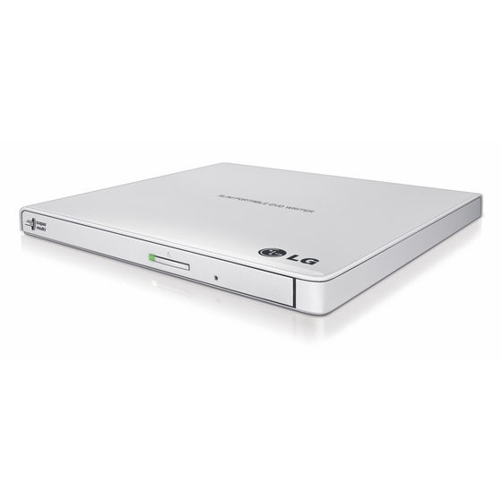 LG Electronics 8X USB 2.0 Super Multi Ultra Slim Portable DVD/-RW External Drive with M-DISC Support, Retail (White) GP65NW60