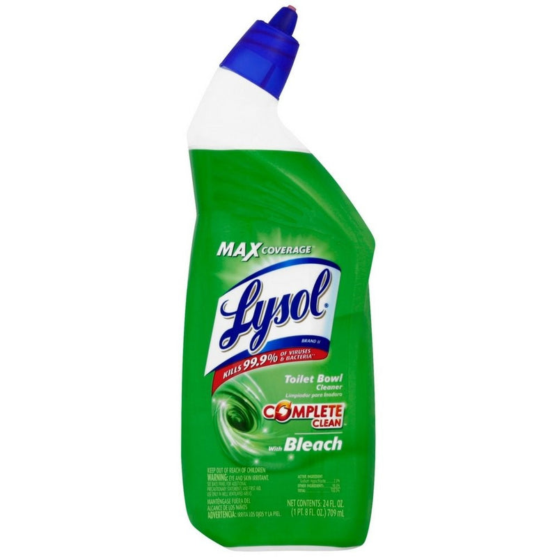 Lysol Complete Clean Toilet Bowl Cleaner with Bleach, 24 Ounce