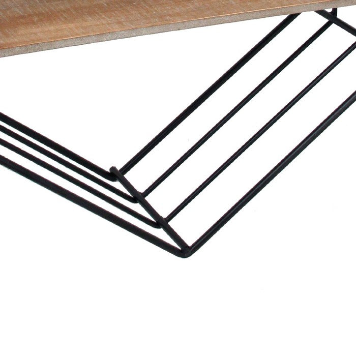 Hexagonal Metal Frame Wall Shelf with 2 Display Cases, Brown and Black