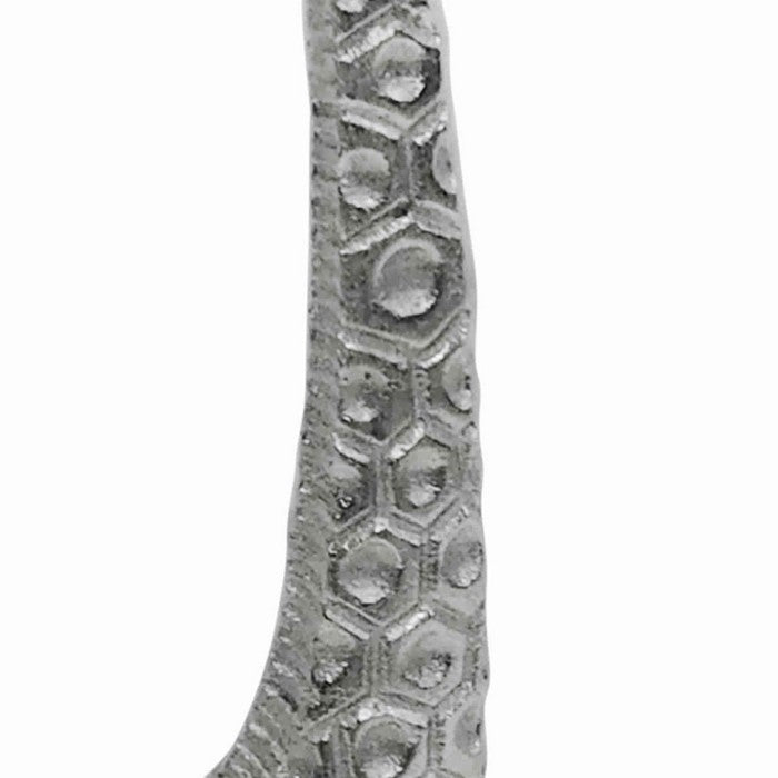 Contemporary Style Aluminum Decorative Giraffe Sculpture, Silver