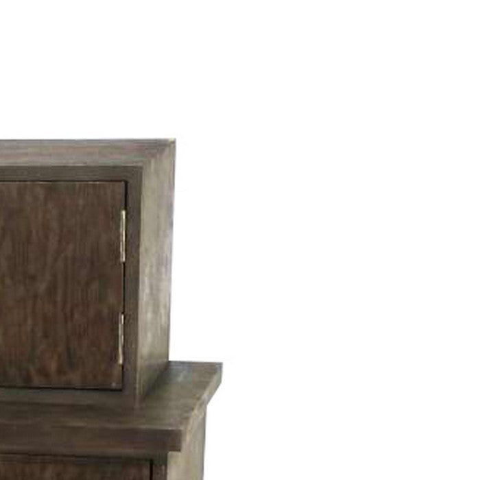 Transitional Storage Cabinet with 3 Drawers and Tapered Legs, Brown
