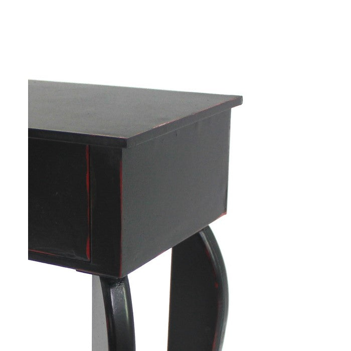 Table Top Organizer with 1 Drawer and 1 Bottom Shelf, Black