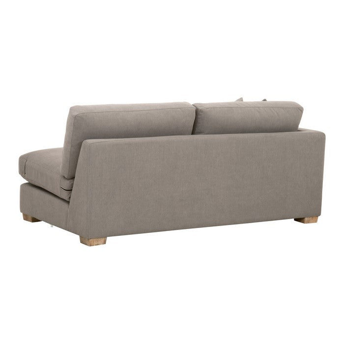 Fabric Upholstered Left Arm Facing Sofa with Block Legs, Gray