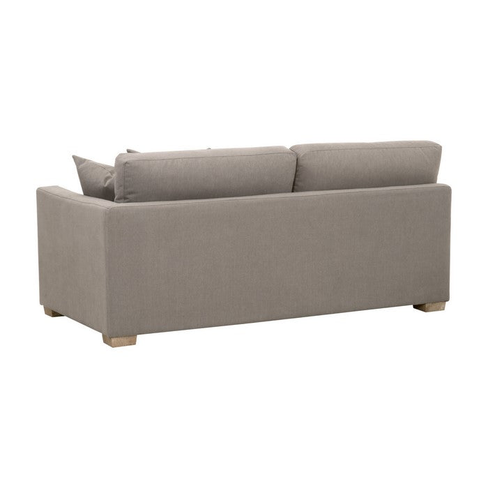 Fabric Upholstered Right Arm Facing Sofa with Block Legs, Gray