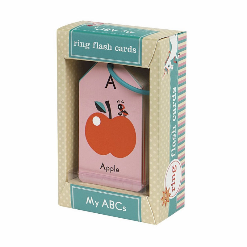 Mudpuppy My ABCs Flash Cards for Ages 3 to 5 – 26 Two-Sided Alphabet Cards with Fun Artwork on a Reclosable Ring