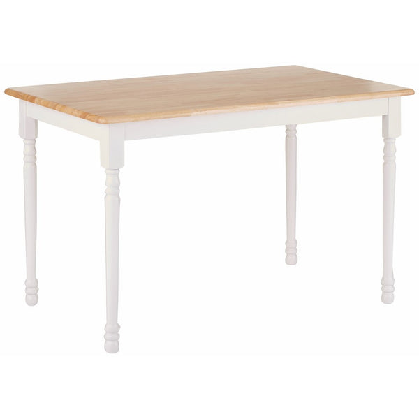 Coaster Home Furnishings Country Farmhouse Rectangular Butcher Block Dining Table - Natural/White