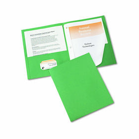 Avery Two-Pocket Folders, Green, Pack of 25 (47977)