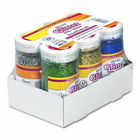 Pacon Spectra Glitter Sparkling Crystals, Assorted Colors, 4-Ounce, 6-Pack (91370)