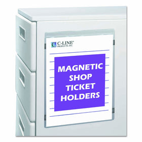 C-Line Magnetic Clear Vinyl Shop Ticket Holders, 9 x 12 Inches, 15 per Box (83912)