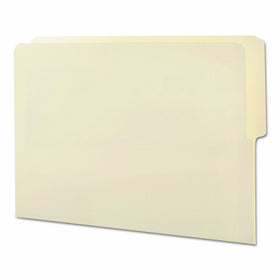 Smead End Tab File Folder, Shelf-Master Reinforced 1/2-Cut Tab Top Position, Letter Size, Manila, 100 per Box (24127)