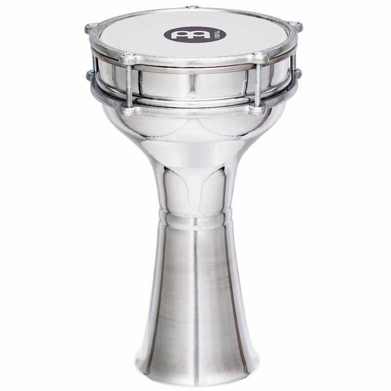 Meinl Percussion HE-103 Plain Aluminum Darbuka With Synthetic Head, 7.25-Inch