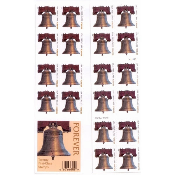 USPS Forever Stamps Liberty Bell, Booklet of 20