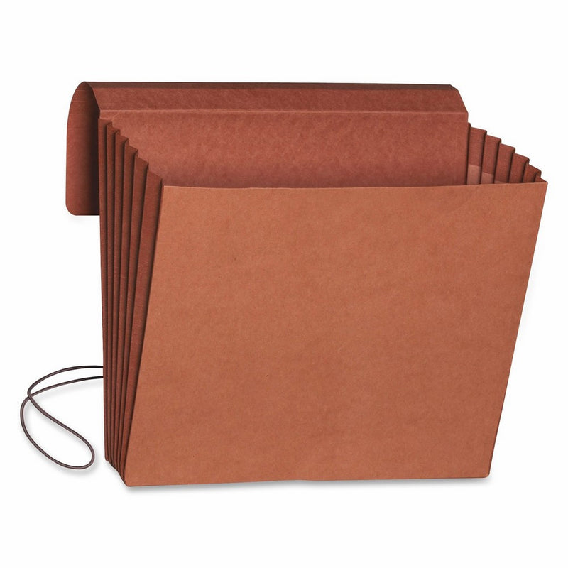 Smead Wallet, 5-1/4" Expansion, Flap and Cord Closure, Letter Size, Redrope, 10 per Box (71109)