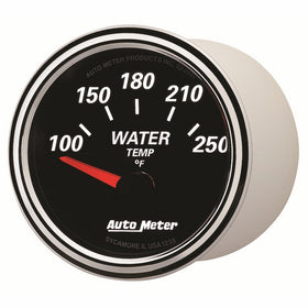 Auto Meter 1238 Designer Black II 2-1/16" Short Sweep Electric Water Temperature Gauge