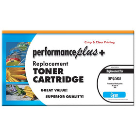 Performance Plus Remanufactured Q7581A Cyan Laser Toner Cartridge, Qualtity, Clear, Crisp Printing