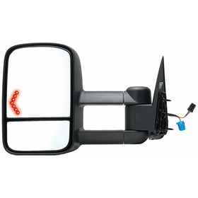 Fit System 62076G Chevrolet/GMC/Cadillac Driver Side Replacement Heated Towing Mirror with Turn Signal and Dual Glass